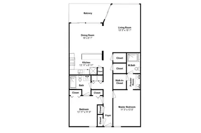 a floor plan of a house at Edgewater Tower I #111 in Panama City Beach