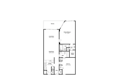 a floor plan of a house at Edgewater Tower II #209 in Panama City Beach