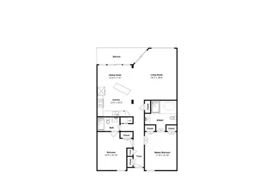 a floor plan of a house at Edgewater Leeward #307 in Panama City Beach