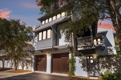 a rendering of a house with a garage at Abaco Pearl Cottage in Rosemary Beach