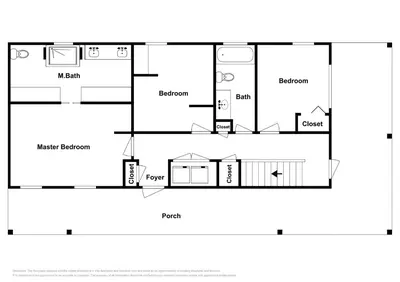 a floor plan of a house at Benoit Cottage in Rosemary Beach