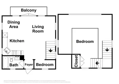 a floor plan of a house at Benoit Carriage House in Rosemary Beach