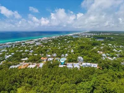 an aerial view of a resort and the ocean at Moon Tide in Seacrest