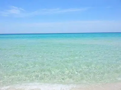 a view of the ocean from the beach at 2007 Calypso East 1 Bedroom in Panama City Beach