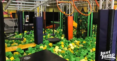 a gym with a bunch of green and orange dividers at Dreamscape 30! Luxury Beach Front Property! in Panama City Beach