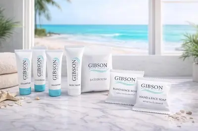 a group of four products sitting on a counter near the beach at Tidewater 1003 in Panama City Beach