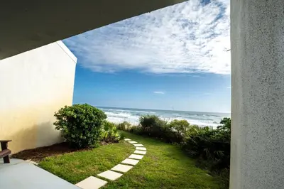 a view of the ocean from a house at Emerald Hill Unit #15 Gulf Front ground floor in Santa Rosa Beach