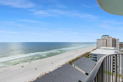 a view of the beach from the balcony of a condo at Watercrest 1110 - Sunset Haven in Panama City Beach