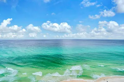 a view of the ocean from the beach at Splash 1803W in Panama City Beach