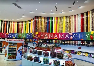 a pamanca store with a colorful curtain in a shopping mall at Calypso 2107W in Panama City Beach