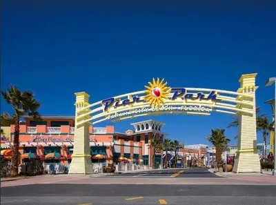 a sign for the entrance to a disney resort at Calypso 108W Like having your private beach house! Beachfront! in Panama City Beach
