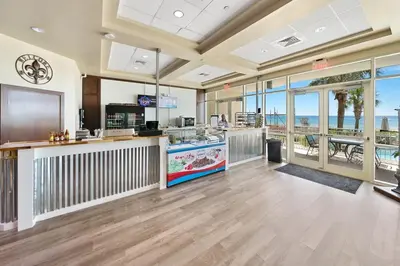 a fast food restaurant with a view of the ocean at Aqua 1003 in Panama City Beach