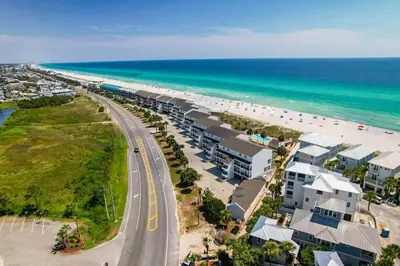 an aerial view of the beach and the ocean at Ramsgate 22 Premium Quality One level Fully Renovated in Panama City Beach