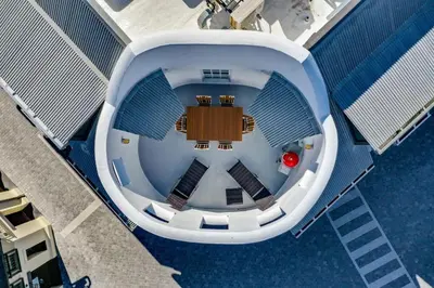 an aerial view of a cruise ship with a circular dock at Rosemary Beach 5 Main St 1F in Rosemary Beach