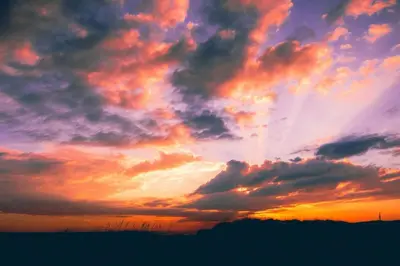 a sunset with clouds in the sky at NEW Pool 4 BDR Golf Cart in Inlet Beach
