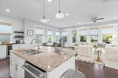 a kitchen with a sink and a counter top at Seagrove Sunshine in Seagrove Beach