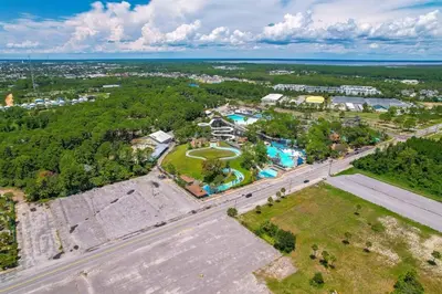 an aerial view of a resort with a pool at Sterling Reef 503 - Pierview Oasis - Sleeps 6 in Panama City Beach
