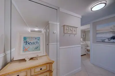 a bathroom with a walk in shower and a walk in shower at Mariner East #201 1 BR 2 BA Amazing Balcony! in Panama City Beach