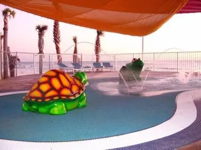 a water park with an inflatable turtle on a ride at Splash Ocean-front Luxury Two-bedroom Beach Condo in Panama City Beach