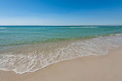 a sandy beach with the ocean in the background at Aqua 0411 in Panama City Beach