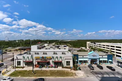 an aerial view of a building in a city at Aqua 0611 in Panama City Beach