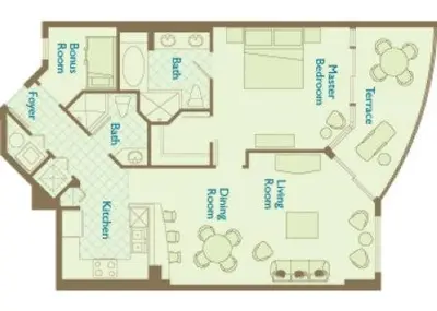 a detailed floor plan of a house with at Aqua 1510 in Panama City Beach