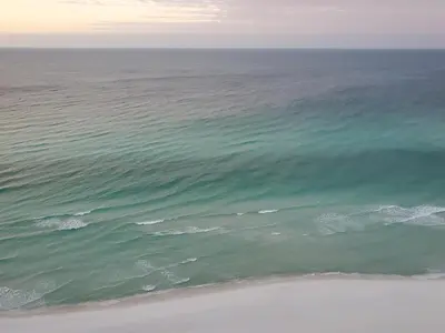an aerial view of the ocean and the beach at Fabulous Views at Emerald Beach in Panama City Beach