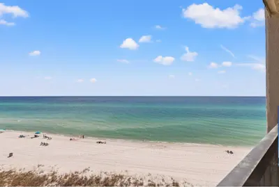a view of a beach with people and the ocean at Pinnacle Port B3-706 in Panama City Beach