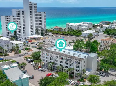 an aerial view of a city and the ocean at Cassine Way 303 - Seagrove + Sunsets in Santa Rosa Beach