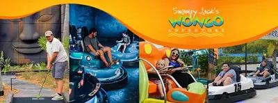 a group of people riding on a roller coaster at Nothin But Time by Beach Haven Vacation Rentals in Panama City Beach
