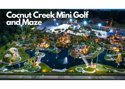 a map of the cork creek mini golf and maze at a theme park at Origin 1213 - Studio King - Amazing Value by Beach Haven Vacation Rentals in Panama City Beach