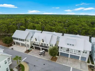 an overhead view of a row of white buildings at Endless Summer in Inlet Beach