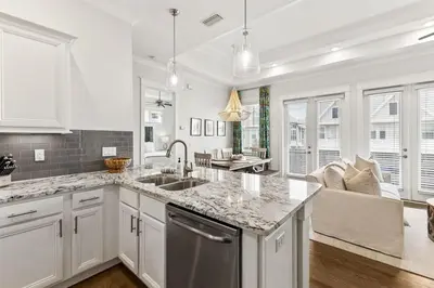 a kitchen with a sink and a counter top at Sea Ya Soon in Inlet Beach