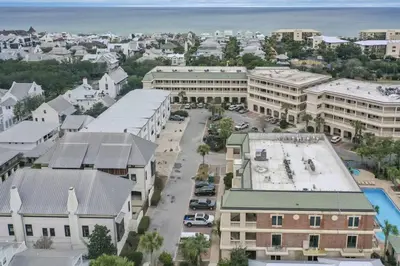 an aerial view of a city with buildings at The Rosemary Pearl - Pool & Free Beach Shuttle in Seacrest