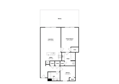 a floor plan of a house at Sterling Reef #106 in Panama City Beach