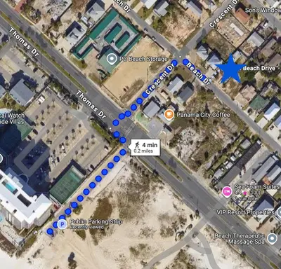 a map of the intersection of a freeway at *NEW* Arcade Games & Steps to Beach! | 1800+ Sq Ft in Panama City Beach