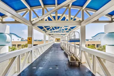 an overhead view of a pedestrian bridge at 1202 Seychelles in Panama City Beach