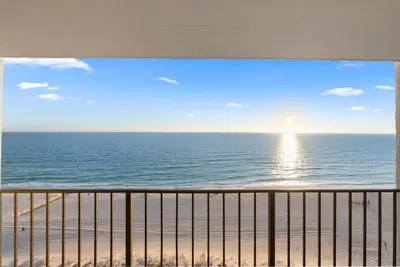 a view of the ocean from a balcony at 1107 Edgewater T3 Beach Resort in Panama City Beach
