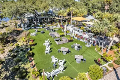 an overhead view of a park with tables and chairs at Coastside in Santa Rosa Beach