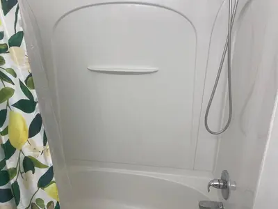 a mirror on the door of a bathroom at Best beachfront value in PCB! Incredible view! in Panama City Beach