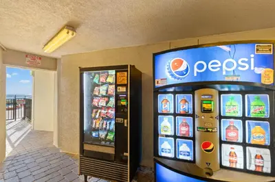 a pepsi soda machine in a convenience store at Commodore 0201 in Panama City Beach