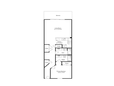 a rendering of a floor plan of a condo at Seychelles #203 in Panama City Beach