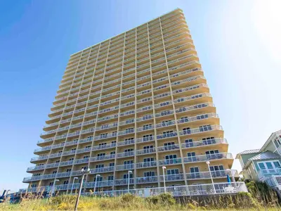 a large tall building with many windows at Seychelles #402 in Panama City Beach