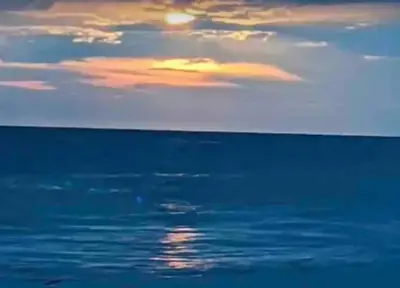 a view of the ocean with the sky and the water at Make Your Getaway in Panama City Beach