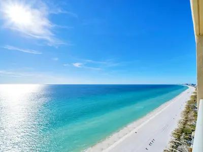 a view of a beach with the ocean at Seychelles 2107 - The Osprey at Seychelles Resort in Panama City Beach