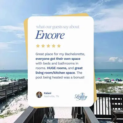 a sign on a beach with the ocean in the background at Luxe 8BR with Pool, Golf Cart - 2 Min to Beach in Santa Rosa Beach