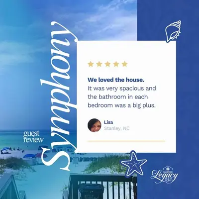 a invitation to a vacation with a picture of a baby at NEW! Symphony! Sleeps 18 - Pool - Golf Cart in Santa Rosa Beach