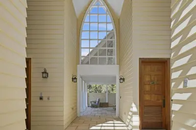 an internal view of a church with a door at Family Coastal Escape in Inlet Beach