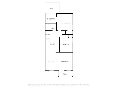 a floor plan of a house at Sunset Retreat TOO - 2BR - 4 Min Walk to Beach in Panama City Beach