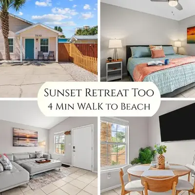 Sunset Retreat TOO - 2BR - 4 Min Walk to Beach